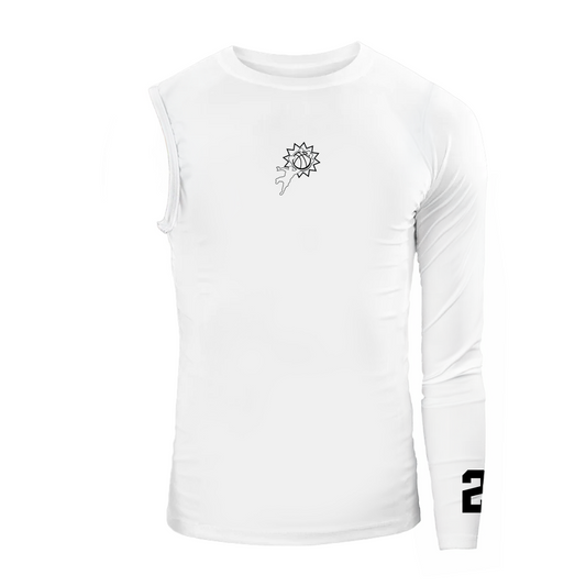 Big Logo Black Number One Sleeve Shirt White