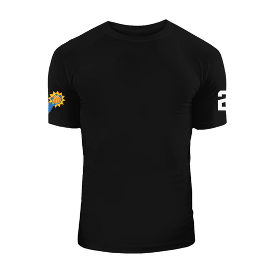 Big Logo Number Compression Shirt Black